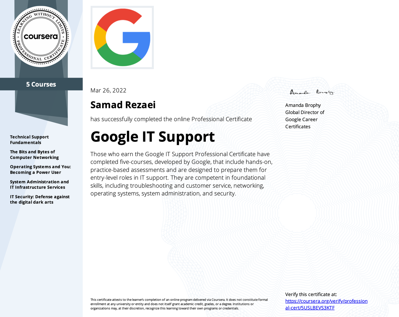 Google IT-Support-Spezialist